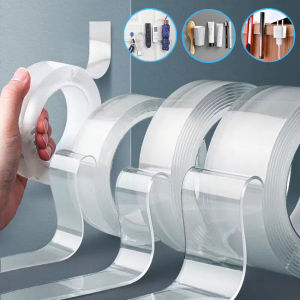 20/30/50mm Width Double Sided Tape Transparent Waterproof Reusable Nano Tape Strong Sticky Glue Car Ornament Kitchen Bathroom