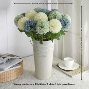 Artificial Dandelion Hydrangea Chrysanthemum Silk Flower Table Decor Living Room Home Decoration Floral Arrangement Ornament
