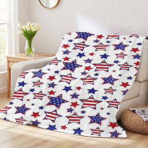 Beast Kingdom | Patriotic Star Warm And Soft Halloween And Christmas Sofa Decoration Gift With Flannel Blanket