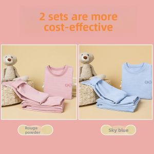 Warm Underwear Set for Children Unlined and Seamless