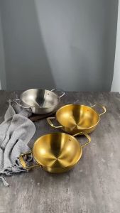 Cooking Pot for Soup Noodle Stainless Steel Korean Ramen Cooking Pot 18cm ZOVERSTOCKS