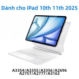 Bàn Phím Bluetooth Không Dây Magic Dành Cho iPad Thế Hệ Thứ 11 Và 10 Với Vỏ Thông Minh Từ Tính - Giá Đỡ Máy Tính Bảng Để Bàn Cho A3354 A3355 A3356 A2696