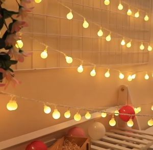 28 LED Ball String Lamps: Outdoor Christmas & Wedding Garland