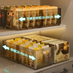 Expandable Transparent Storage Box Organizer