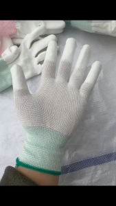 🌷ราคาถูกสุด🌷ถุงมือ PU 12คู่/แพ็ค เคลือบเต็มฝ่ามือ S M L ระบายอากาศดี ถุงมือช่าง ถุงมือทำสวน กันลื่น ถุงมือไนล่อนถุงมือผ้า