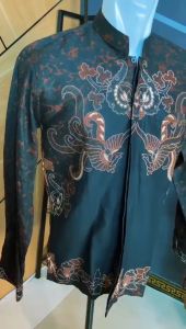 Baju Koko Lengan Panjang Pria Dewasa Terbaru Batik Katun Lapis Furing Premium Keren Modern MBA10
