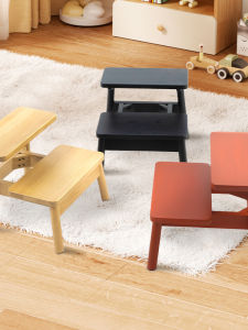 Child Height Boosting Solid Wood Step Stool