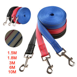 Nylon Dog Leash Reflective Traction Rope for Small Large Dogs Outdoor Training Walking Puppy Lead Belt Long Lanyard Pet Supplies