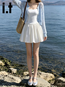 izzue | Gentle Style Summer New Vacation Beach Slimming Fitting Strap Dress
