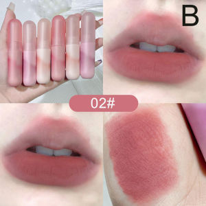 Lip Mud Liquid Lipstick Moisturizing High Pigment Lip Glaze Natural Nude Color Lip Mud Non-Fading Lip Gloss Long Lasting Velvet Matte Mist Lip Gloss