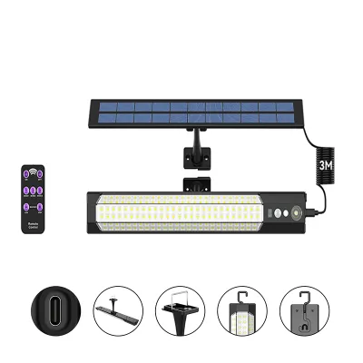 LED Outdoor Solar Light 316/158 LED Motion Sensor Solar Wall Lamp With Remote Waterproof 3 Work Modes Garden Decor Street Lights