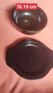 Bộ tô / bộ nồi / thố đất / tô đất / bát sứ Donghwa size 19 cm - 1100 ml làm cơm trộn mỳ cay Hàn Quốc kèm đế / không đế