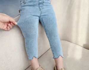 KYII Girl Denim pants summer Casual Korean Long Pant kyii0144