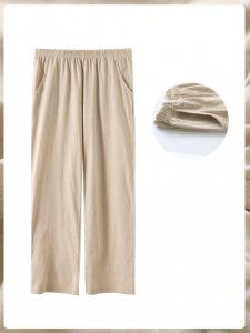 me home wear | Thin Loose Cotton Trousers