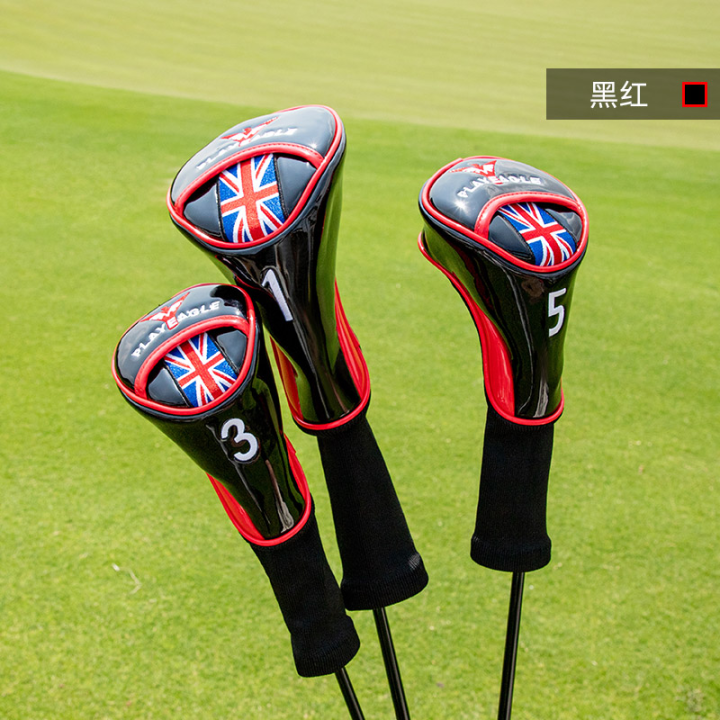 PLAYEAGLE Golf Wood Headcovers Crystal PU Leather Golf Wood Covers