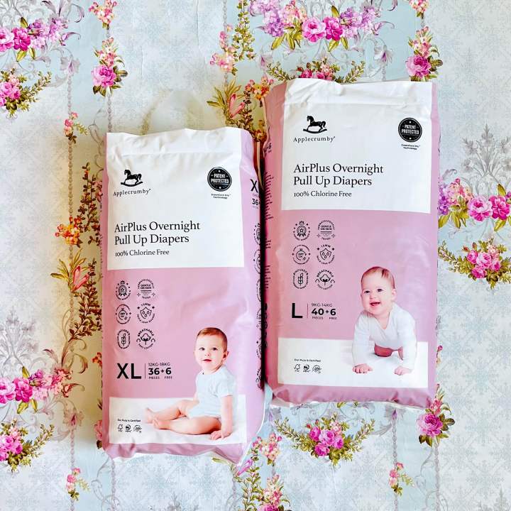 Applecrumby Chlorine Free Premium Overnight Mega Pack Pants/Tape Diapers Lazada