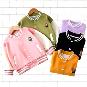 Kids High Quality Varsity Jackets Letter B Embroided Design Varsity Jacket for Kids Boys & Girls 2-10 Years Old