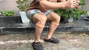 Sepasang Adjustable Patella Knee Support Band Brace Elastis Olahraga Knee Support Brace Wrap Silikon Knee Strap