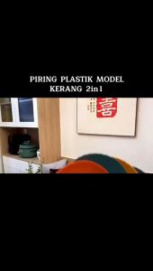 Piring Plastik Model Kerang / Piring Kerang Shell Plate Kue Roti 2in1 Tempat Saos Kecap