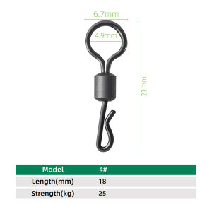 10-30pcs Fishing Matte Black Carp Helicopter Rigs Fishing Quick Change Big Eye Swivel for Feeder Q-Shaped Fishing Accessories