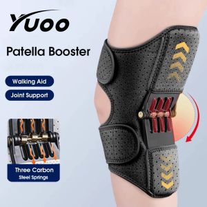 YUOO 1PCS Joint Support Knee Pads Breathable Non-slip Lift Knee Pads Care Powerful Rebound Spring Force Knee Booster Loaded Knees Brace