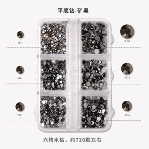 Nail Ornament Flats Diamond Super Flash Color Glass Rhinestone AB Nail Sticker Internet Hot Boxed Nail Accessories