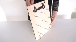 Wooden Donuts Wall Display Stand Holder Candy Sweets Doughnut Rack for Party Wedding