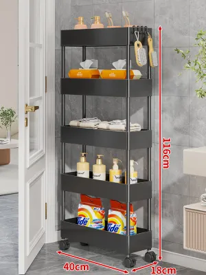 evesigar | Kệ để đồ siêu mỏng phòng tắm nhiều tầng có bánh xe