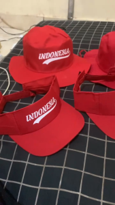Topi Golf Dewasa Merah Putih sepesial HUT RI Sablon Indonesia GOLF02 / Golf Spesial HUT RI KE 80