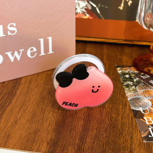 Creative Strawberry Magnetic Phone Stand Shell While Shell Acrylic Shock Absorption Stand Adhesive Back Compatible with MagSafe