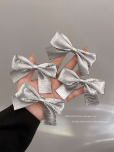 Silver Butterfly Knot Hair Clip Womens Sweet Cool Personality Hair Card Side Bangs Duckbill Clip Hair Accessories New 2025