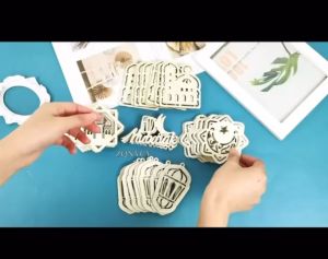 10Pcs Gantungan Kayu Idul Fitri Hiasan Dinding Parcel Hampers Lebaran T09