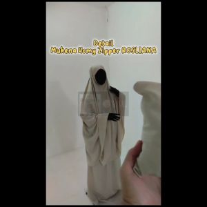 MUKENA HOMY ZIPPER ROSLIANA Mukena Sholat Rumah Perempuan Muslimah Akhwat by ROSAL