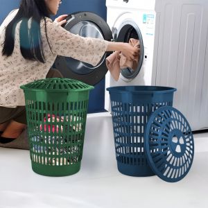 LD-C1257 Keranjang Baju Kotor Bulat Set Tutup Serbaguna / Laundry Basket Keranjang Cucian Pakaian