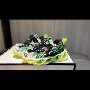 【On Hand】 LED Shoes For Kids Boys White Shoes With Lights Rubber Shoes Baby Shoes 1 To 6 Years Old