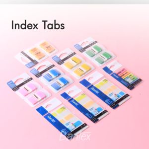 Bantex Index Tab Multi Color Plastik / Pembatas / Penanda Halaman 45x25 mm BH9035