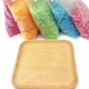 Topranc 100Pcs Fishing Beads 6mm Round Float Balls Stopper Rigging Beads for Tackle Assorted Plastic Glass Glow Bead DIY Kit