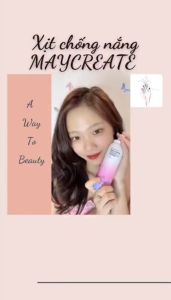 Xịt Chống Nắng Dưỡng Trắng Da MayCreate Moisturizing 150ml