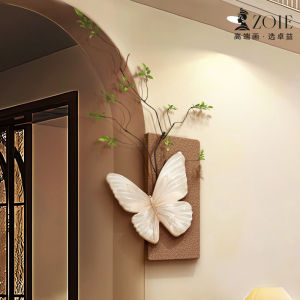 ภาพตกแต่งห้องรับแขก ภาพพิมพ์ 3 มิติ ผีเสื้อ ตกแต่งมุมห้อง ภาพพิมพ์บนผนัง ภาพวาด ห้องรับประทานอาหาร งานฝีมือ วัสดุพื้นผิว