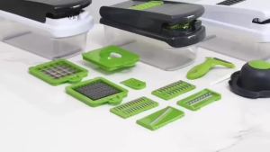 Máy Thái Rau Đa Năng 14/15 Inch Có Hộp Đựng Lưỡi Dao Bằng Thép Không Gỉ Thân Thiện Với Môi Trường Dùng Thái Salad Khoai Tây Cà Rốt Hành Tây
