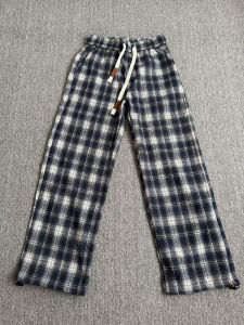 Quần Thể Thao Nam Ống Đứng Kẻ Caro Lót Lông Cừu Phong Cách Mỹ Cổ Điển Quần Ống Rộng Thường Ngày Mùa Thu