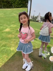 Baju Set Anak Fashion Kekinian Baju+Rok Mini Anak High Quality Premium