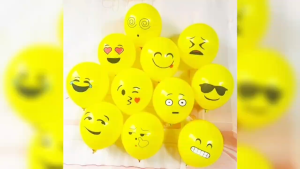 Emoji Printed Balloons Size 12 Inches for Festive Parties Perfect for Celebrations Add Fun Whimsy to Any Event P-200