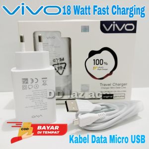 Charger Casan Untuk VIVO Y12 Y15 Y17 Y19 18W Ori 100% Fast Charging MICRO USB