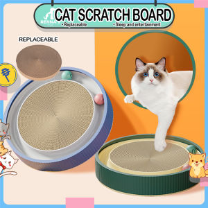 Rennas Cat Scratcher Board Free Catnip Replaceable Cat Scratch Post Cat Interactive Toy For Cat Toy