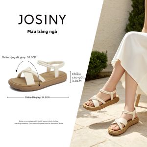 Josiny | Dép Băng Dây Đan Nghiêng Có Đế Bệ