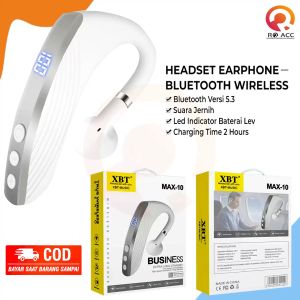 [RO ACC] MAX10 XBT HEADSET EARPHONE HEADPHONE BLUETOOTH WIRELESS PREMIUM QUALITY