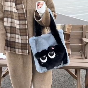 SEA YADOU แฟชั่นแมทช์ง่ายยุโรปอเมริกาญี่ปุ่นและเกาหลีฤดูใบไม้ร่วงและฤดูหนาวใหม่กระเป๋าถือแมวหิ้วน่ารักกระเป๋าผู้หญิงกระเป๋าสะพายข้างตุ๊กตา