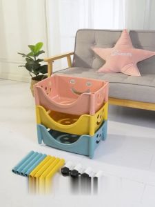 ตะกร้าใส่ของ 3 ชั้น (หน้ายิ้ม) ชั้นวางของพลาสติก ประหยัดพิ้นที่ มีล้อลากสามารถล็อคล้อได้ เคลื่อนย้ายได้ /2107