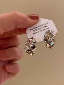 Silver Spiral Earrings Womens Minimalist Luxury Elegant Unique Fashion Jewelry Decorative Alloy Geometric Shape Ear Jewelry